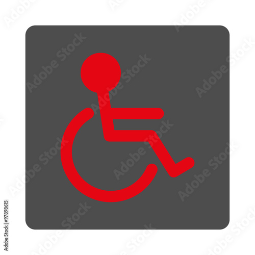 Handicapped Rounded Square Button