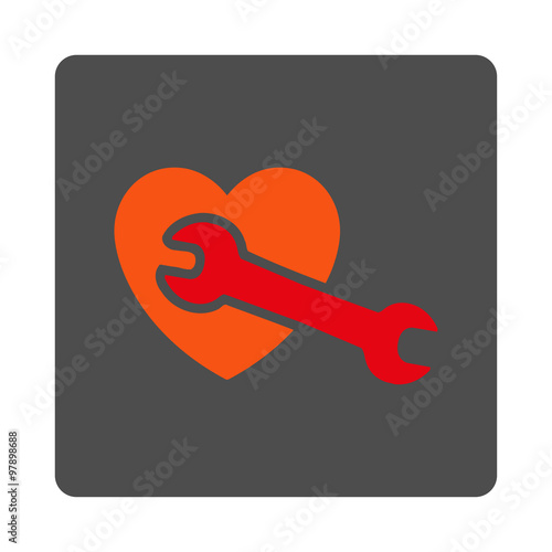 Heart Surgery Rounded Square Button