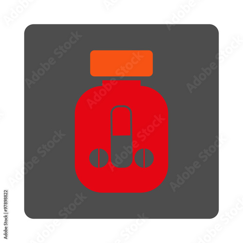 Male Medicine Rounded Square Button