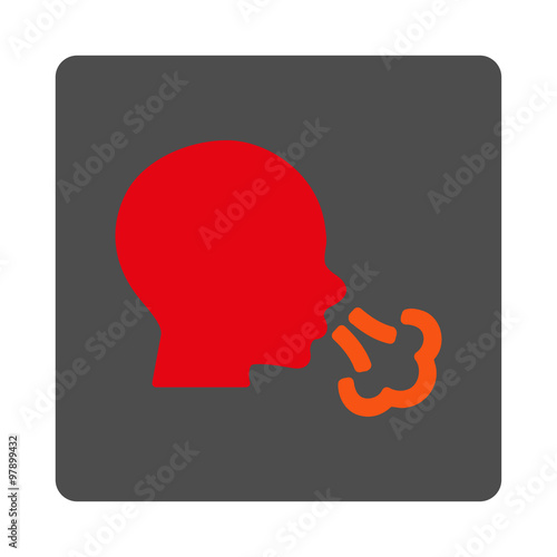 Sneezing Rounded Square Button