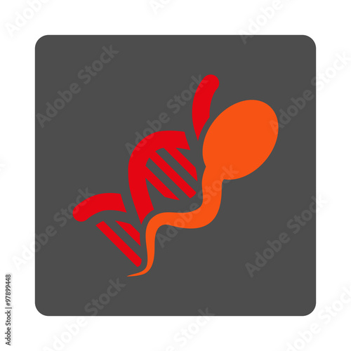 Sperm DNA Rounded Square Button photo