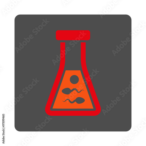 Sperm Liquid Rounded Square Button