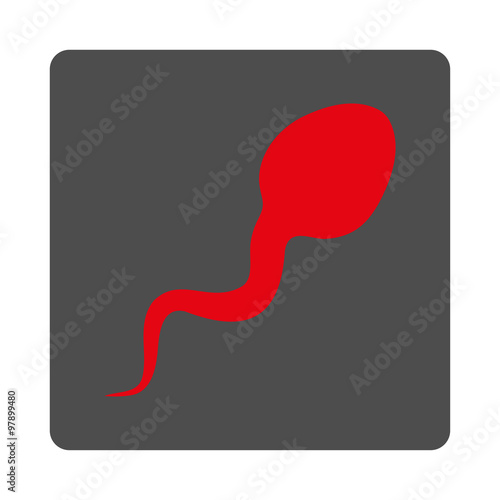 Sperm Rounded Square Button