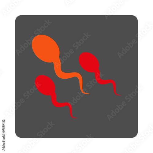 Sperm Rounded Square Button photo