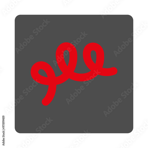 Spiral Bacillus Rounded Square Button