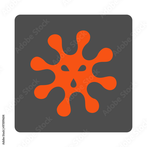 Microorganism Rounded Square Button