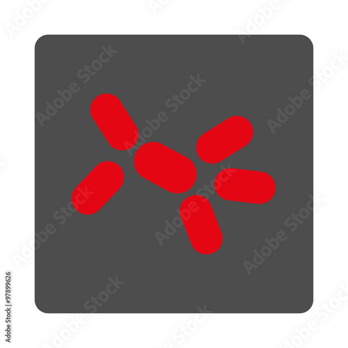 Microbes Rounded Square Button