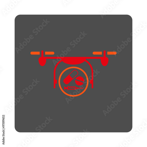 Medication Air Copter Rounded Square Button
