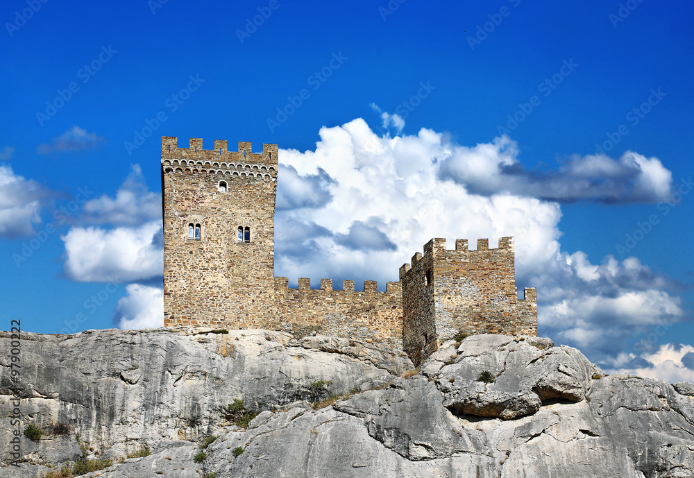 Fortress wall and towers