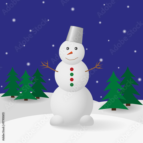 Snowman illustration © leodekol