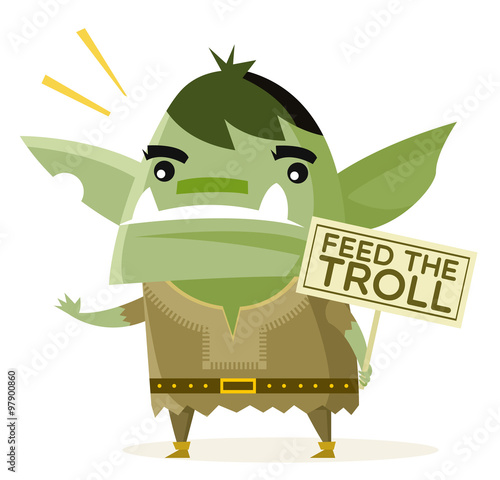 troll con cartel