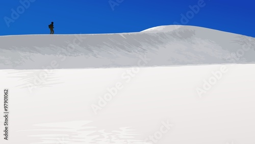 Sweeping dunes of gypsum at White Sands, New Mexico