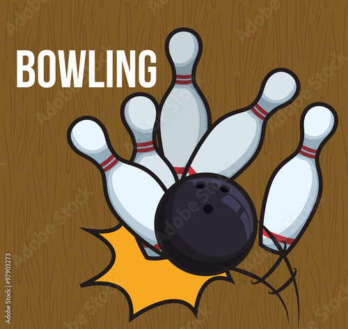 Bowling icons design 