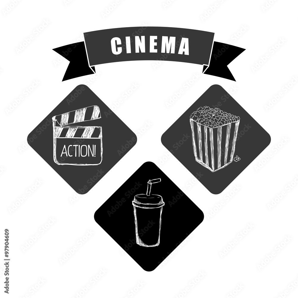 Cinema icons design 