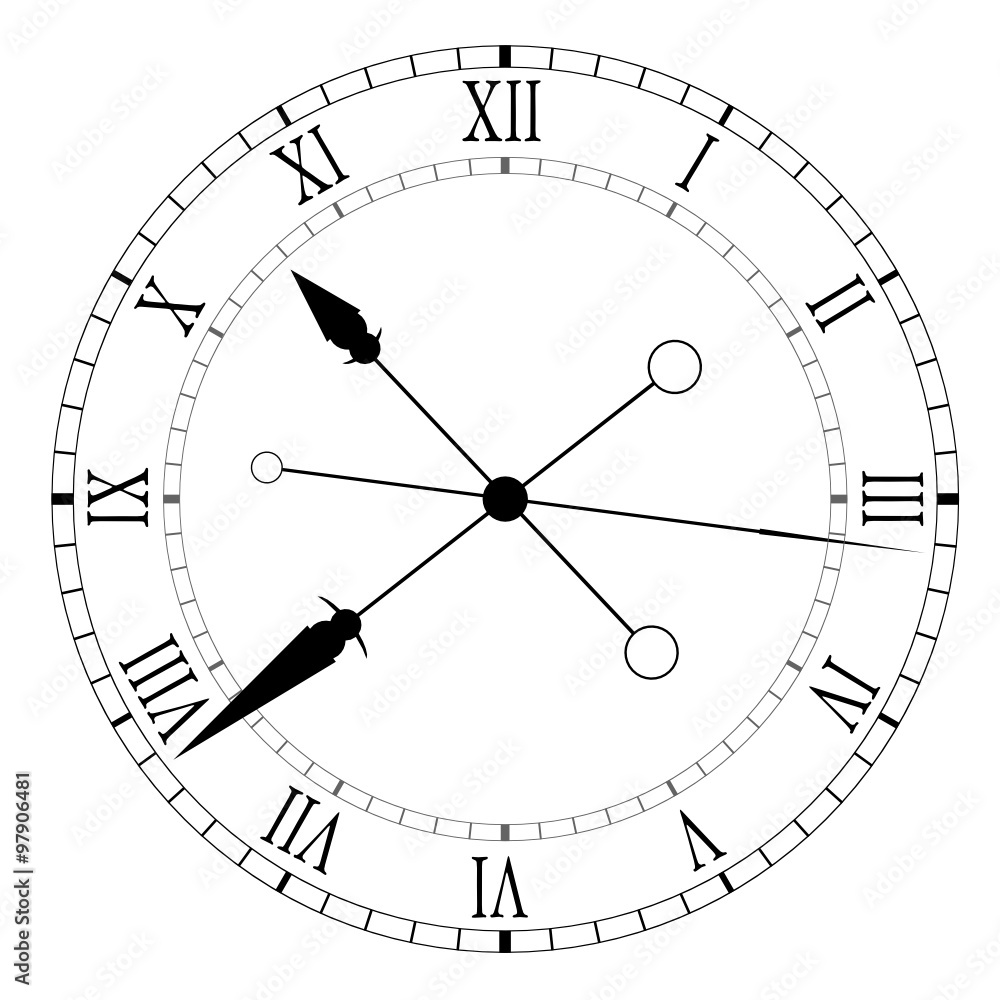 clock old and unique black vector clock old and unique black vector