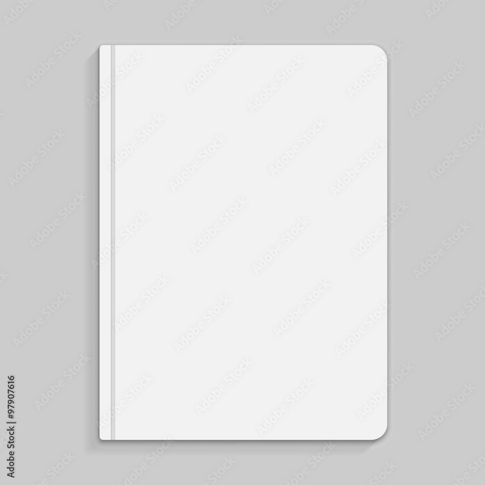 Black copybook with elastic band bookmark illustration. Black copybook with elastic band bookmark illustration.