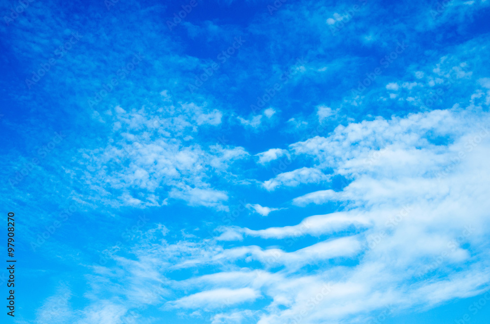 blue sky with cloud closeup