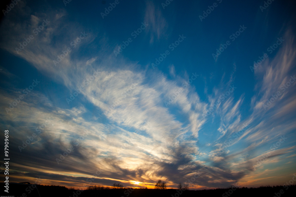 Cloudy sunset