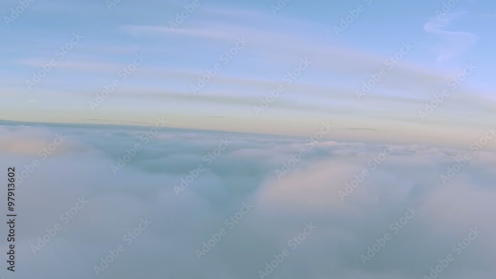 Flight over field of clouds at height of 1800 meters .Aerial with roll
Flight over field of clouds at height of 1800 meters .Aerial with roll