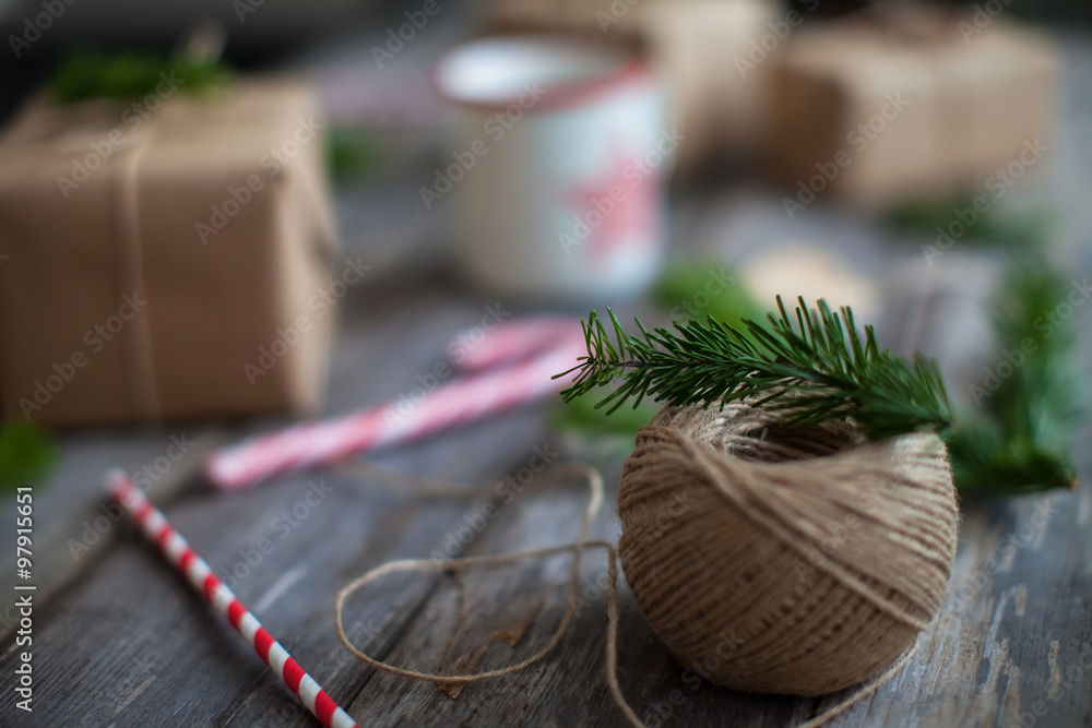 decoration of christmas gifts in the scandinavian style decoration of christmas gifts in the scandinavian style