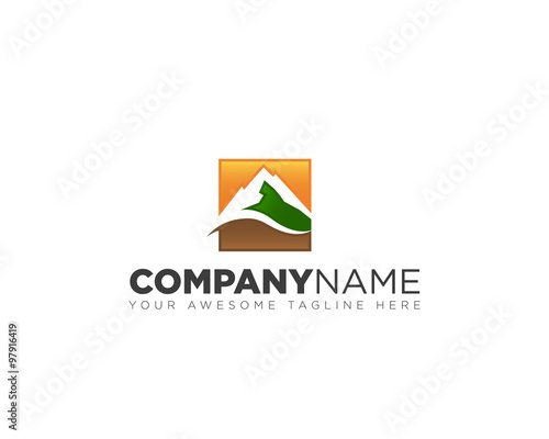 Free Download mountain nature logo - GFXLoad