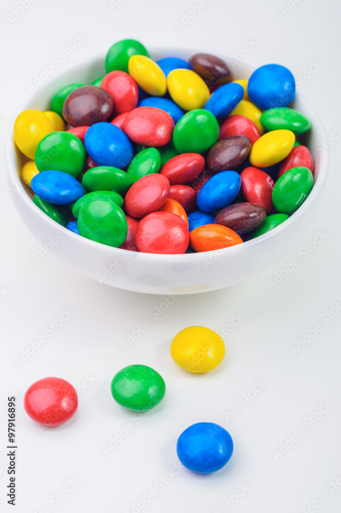 Colorful candys on white background. Colorful candys on white background.