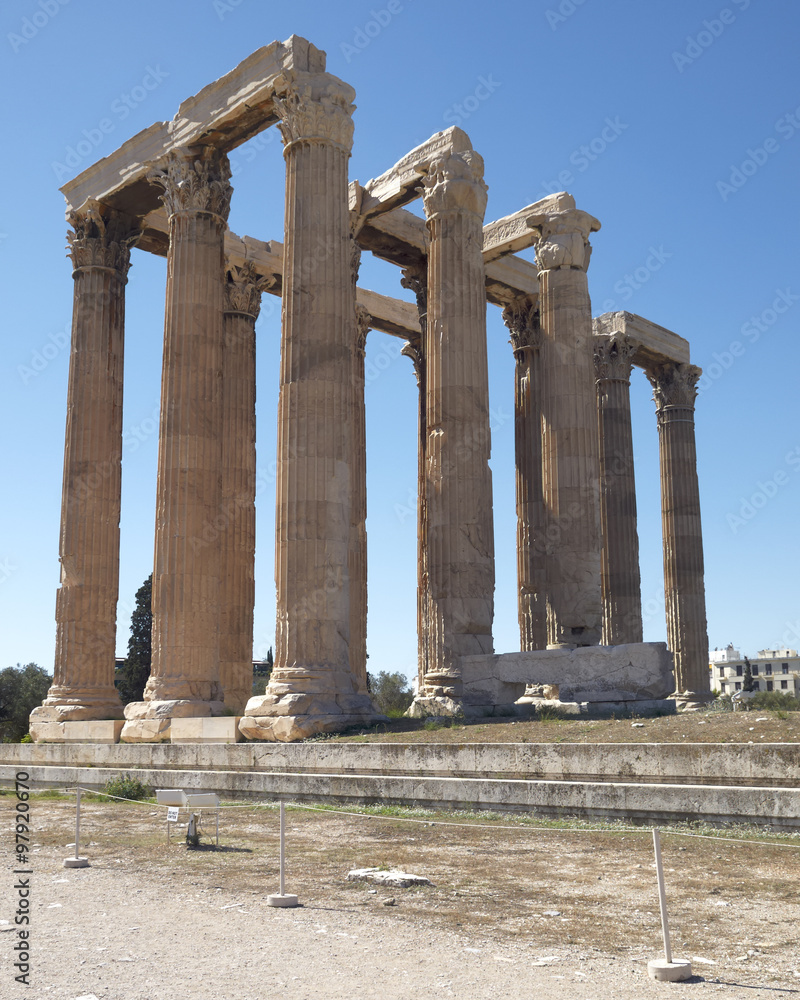 Athens Greece, olympian Zeus ancient temple columns