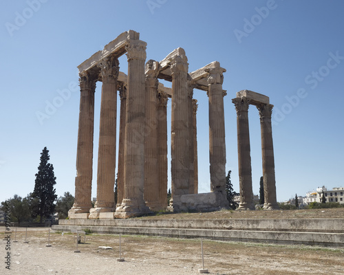 Athens Greece, olympian Zeus ancient temple columns