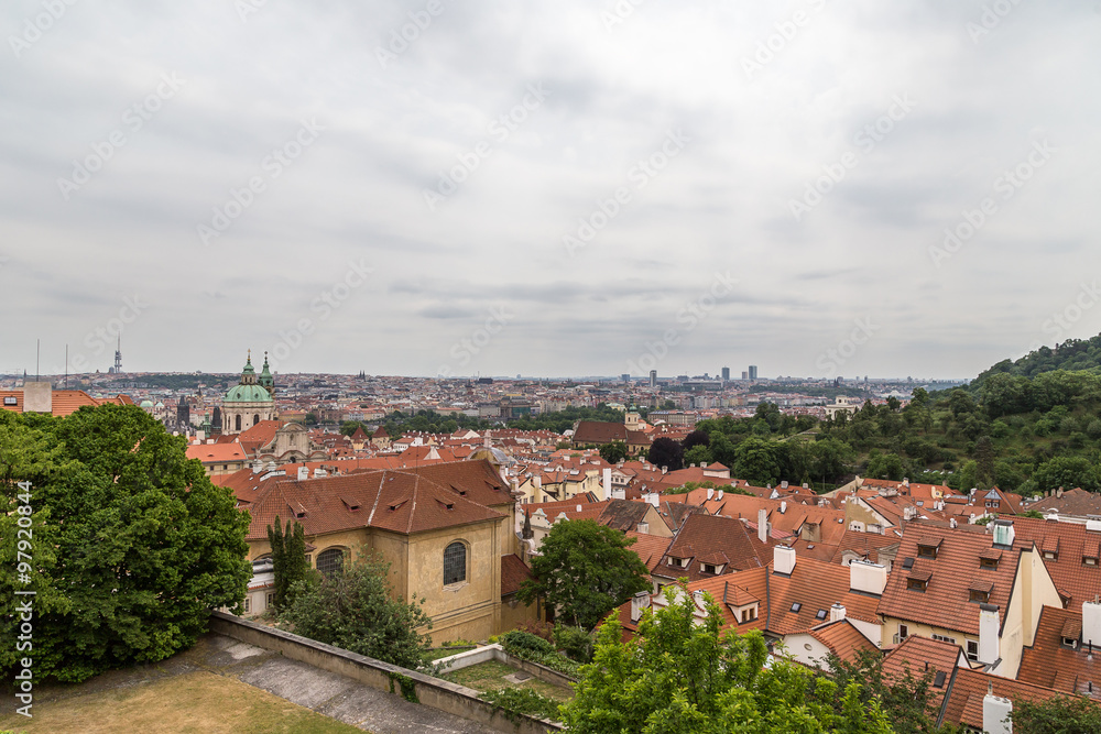 view of Prague from a height