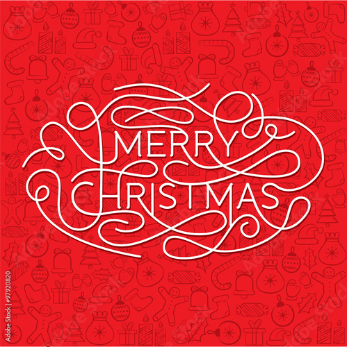 creative merry Christmas typography greeting design vector