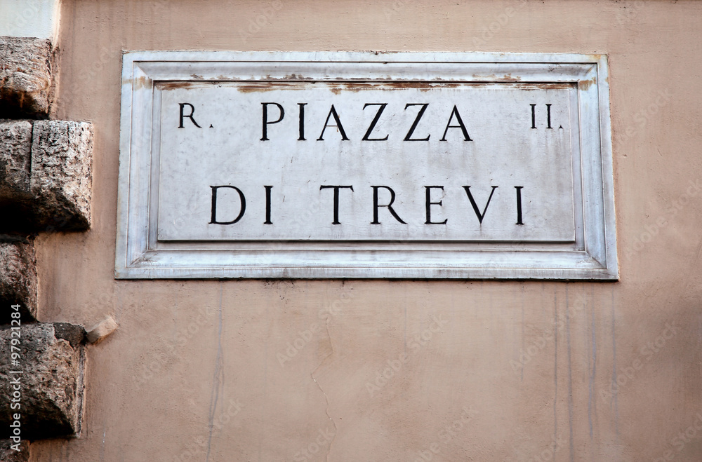 Piazza di Trevi in Rome, Italy Piazza di Trevi in Rome, Italy
