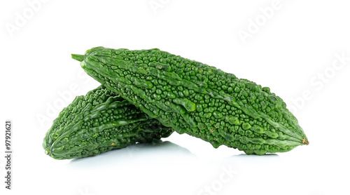 Bitter gourd isolated on the white background