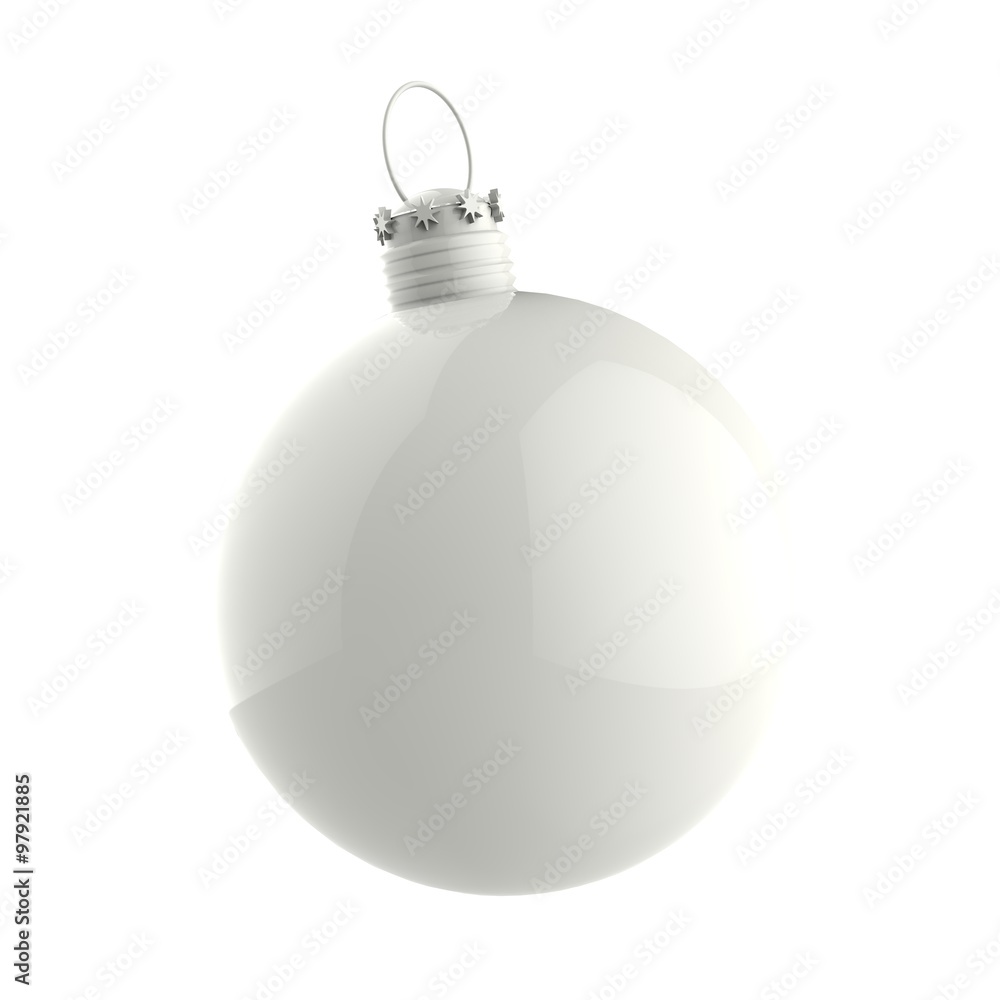 Empty 3d Christmas ornament on white background Empty 3d Christmas ornament on white background