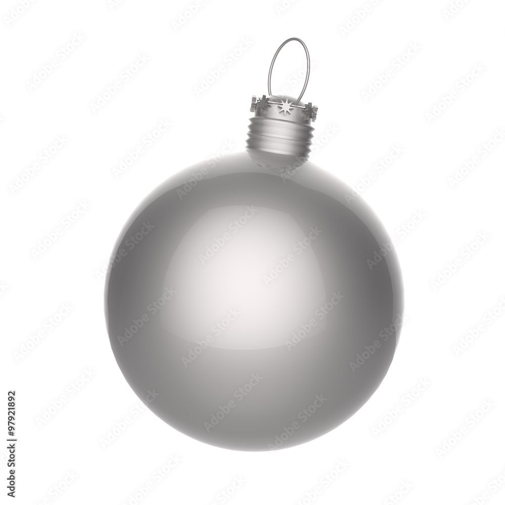 Empty 3d Christmas ornament on white background Empty 3d Christmas ornament on white background