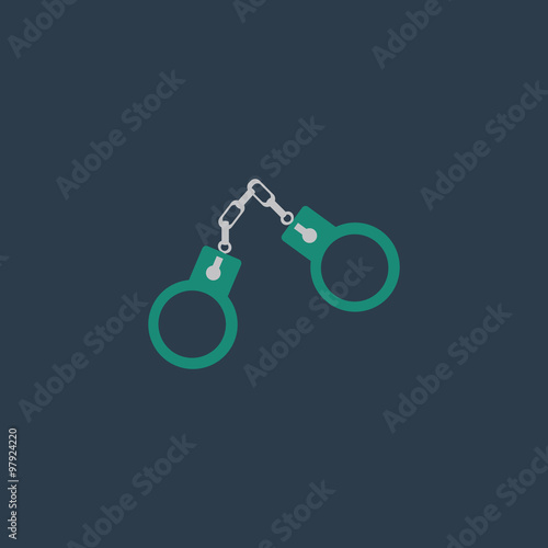 handcuffs flat icon
