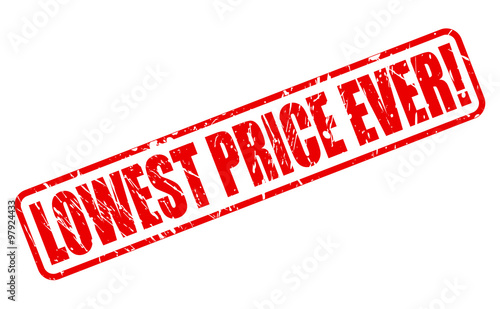 LOWEST PRICE EVER red stamp text