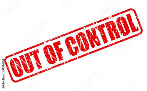 OUT OF CONTROL red stamp text
