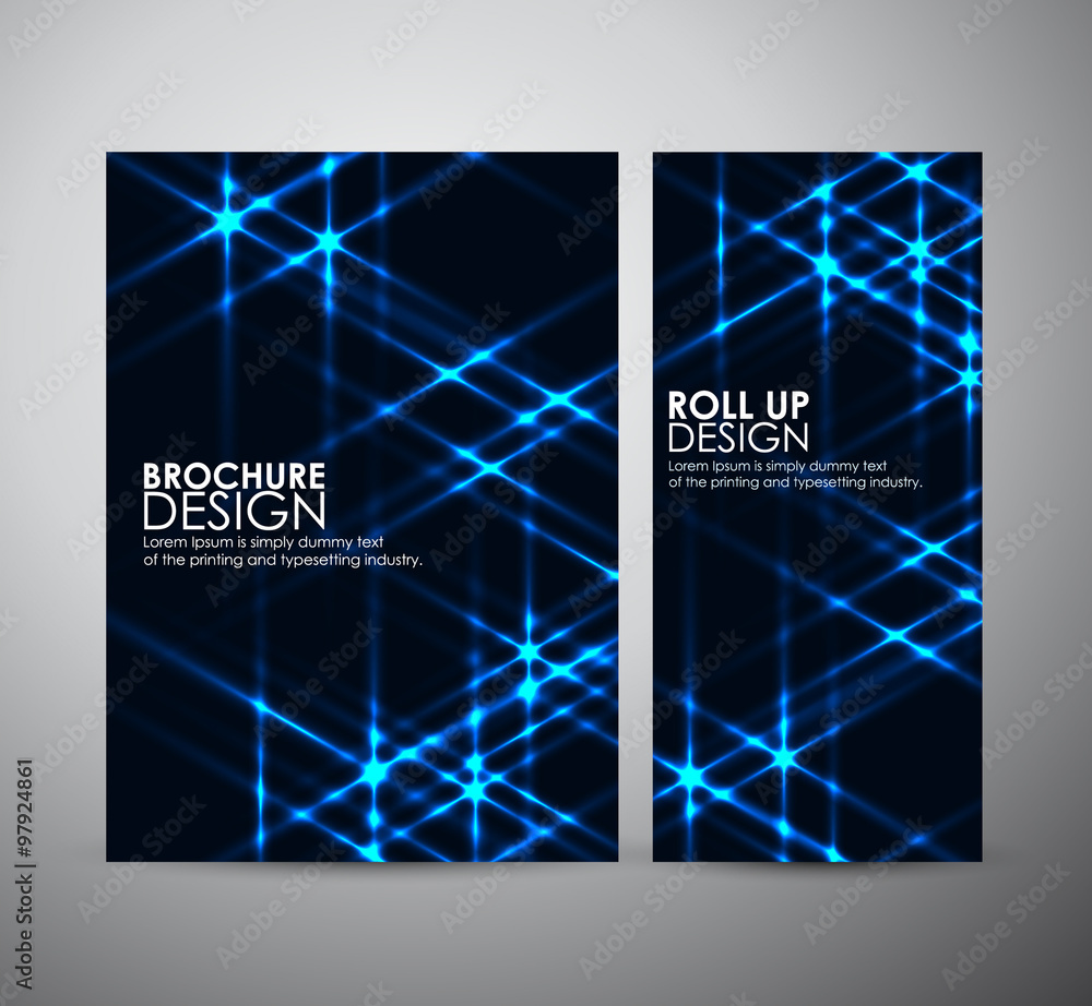 Abstract shining. Brochure business design template or roll up. 