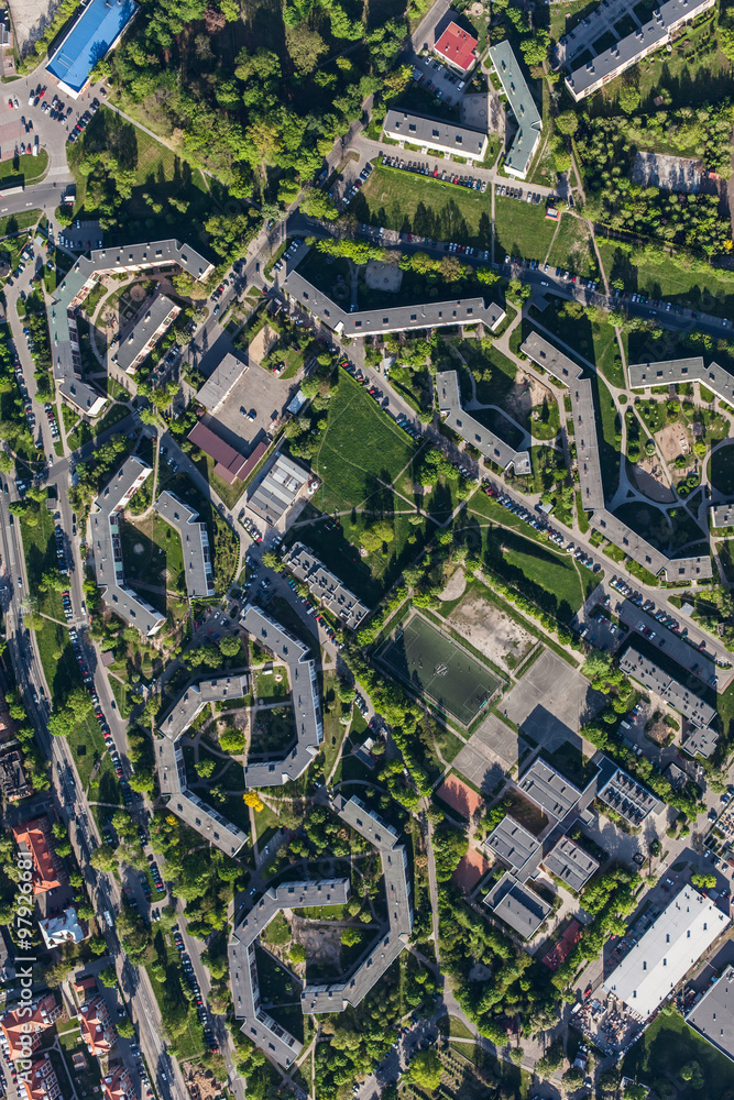 aerial view of Olesnica city aerial view of Olesnica city