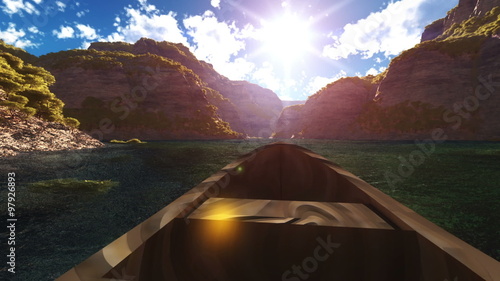 boating in canyon photo