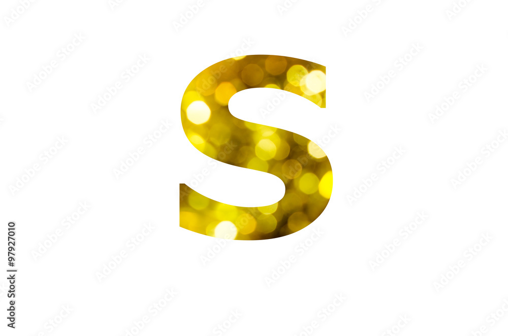 Obraz premium gold letters alphabet