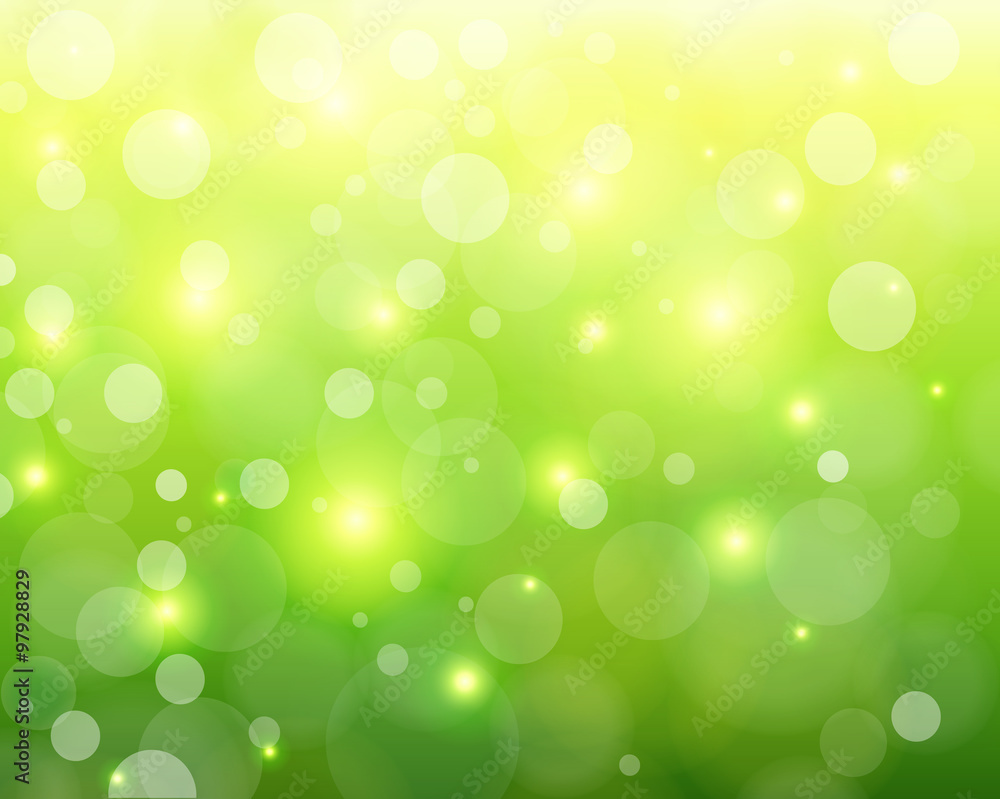 Green sunny background, glittering defocused bokeh, Green sunny background, glittering defocused bokeh,