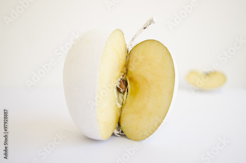 painted white apple 