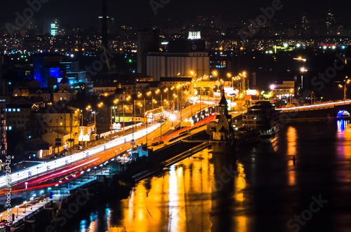 Kiev city in Ukraine at night © fotolesnik