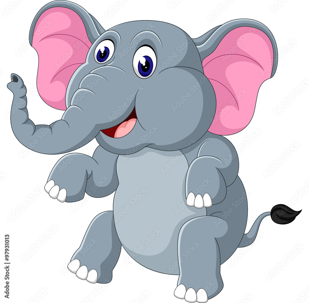 Cute elephant cartoon 