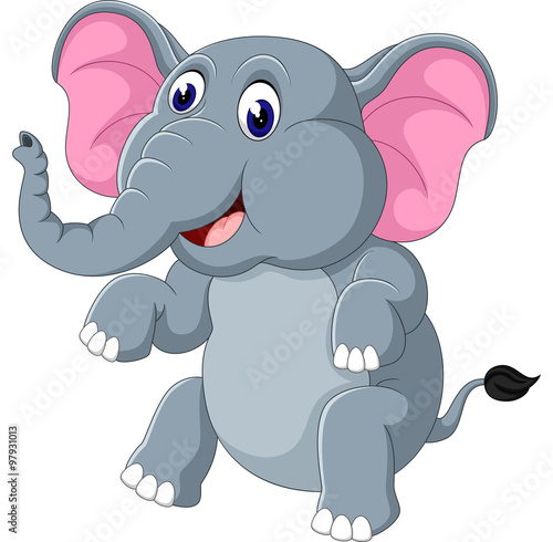 Cute elephant cartoon 