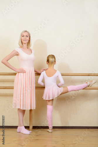 Ballet teacher with her apprentice. 