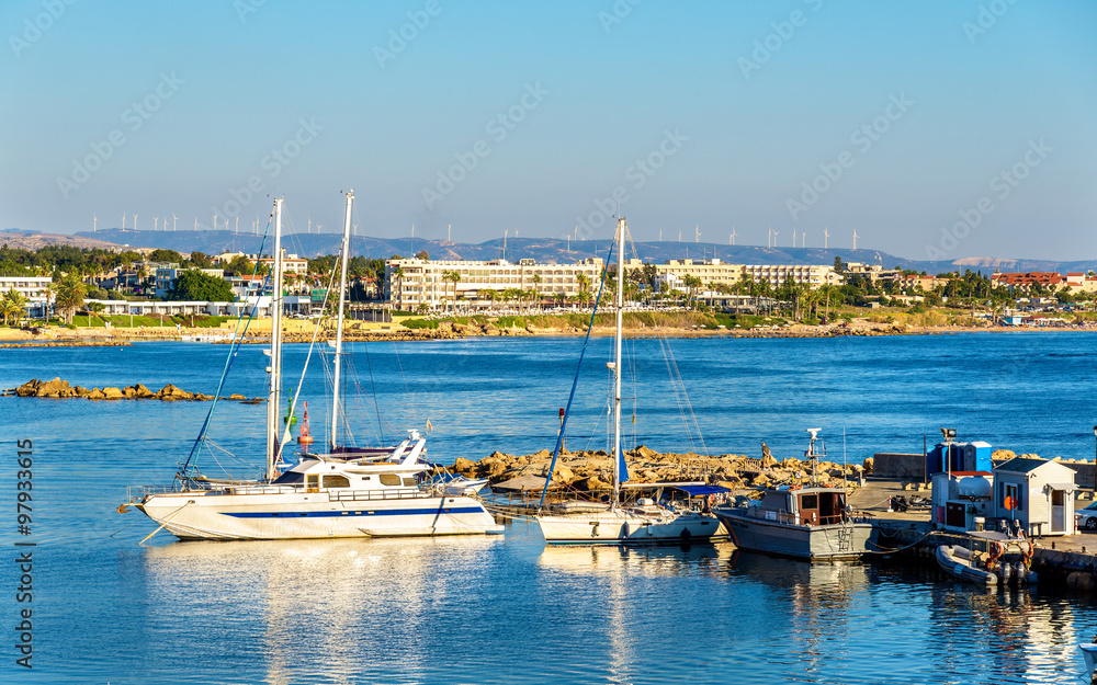 Yachts in Harbour of Paphos - Cyprus