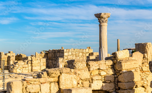 Ruins of Kourion, an ancient Greek city in Cyprus photo