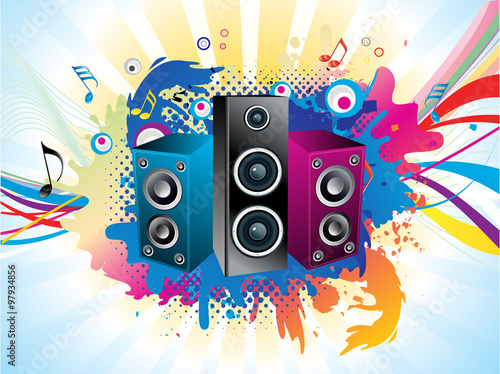 abstract artistic colorful music background